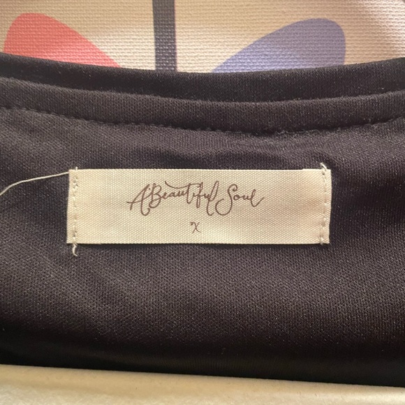 A’Beautiful Soul (by Altar’d State) Charcoal Gray Sequin Ruffle Top - Picture 5 of 6